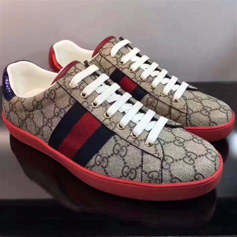 gucci shoes red and white|gucci sneakers for less.